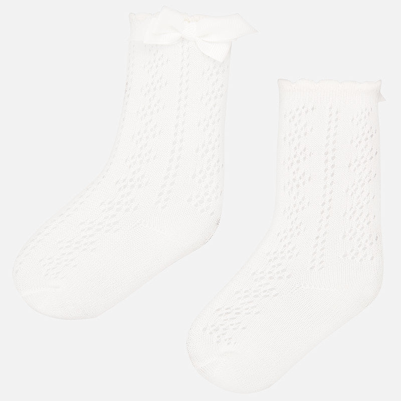 Mayoral Knit Detailed Socks - Natural