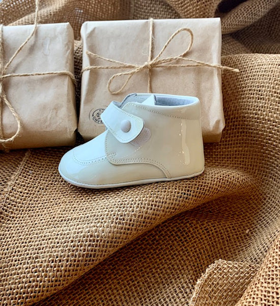 Ivory Leather Bootie Soft Sole Shoe