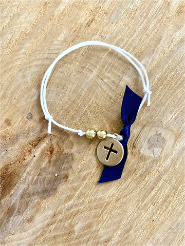 Navy and Gold Bracelet Martyiko/Witness Pin