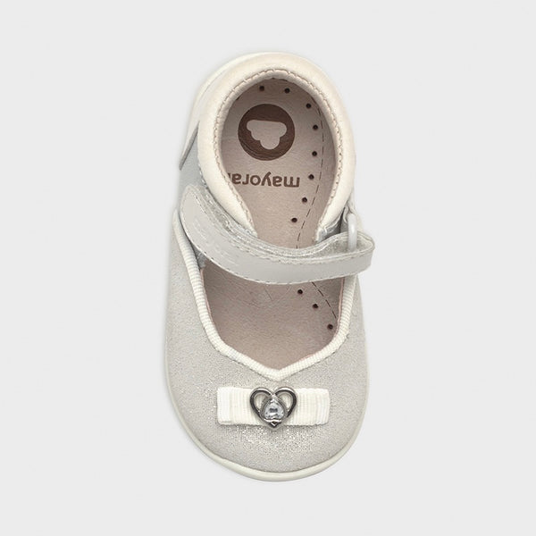 Leather Silver Metallic Baby Shoes