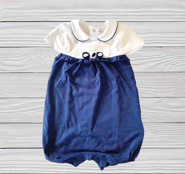 Navy and White Rosette Jumper