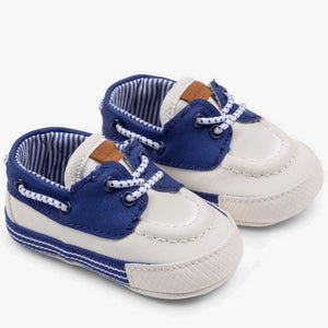 Mayoral Blue and White Soft Sole Shoes