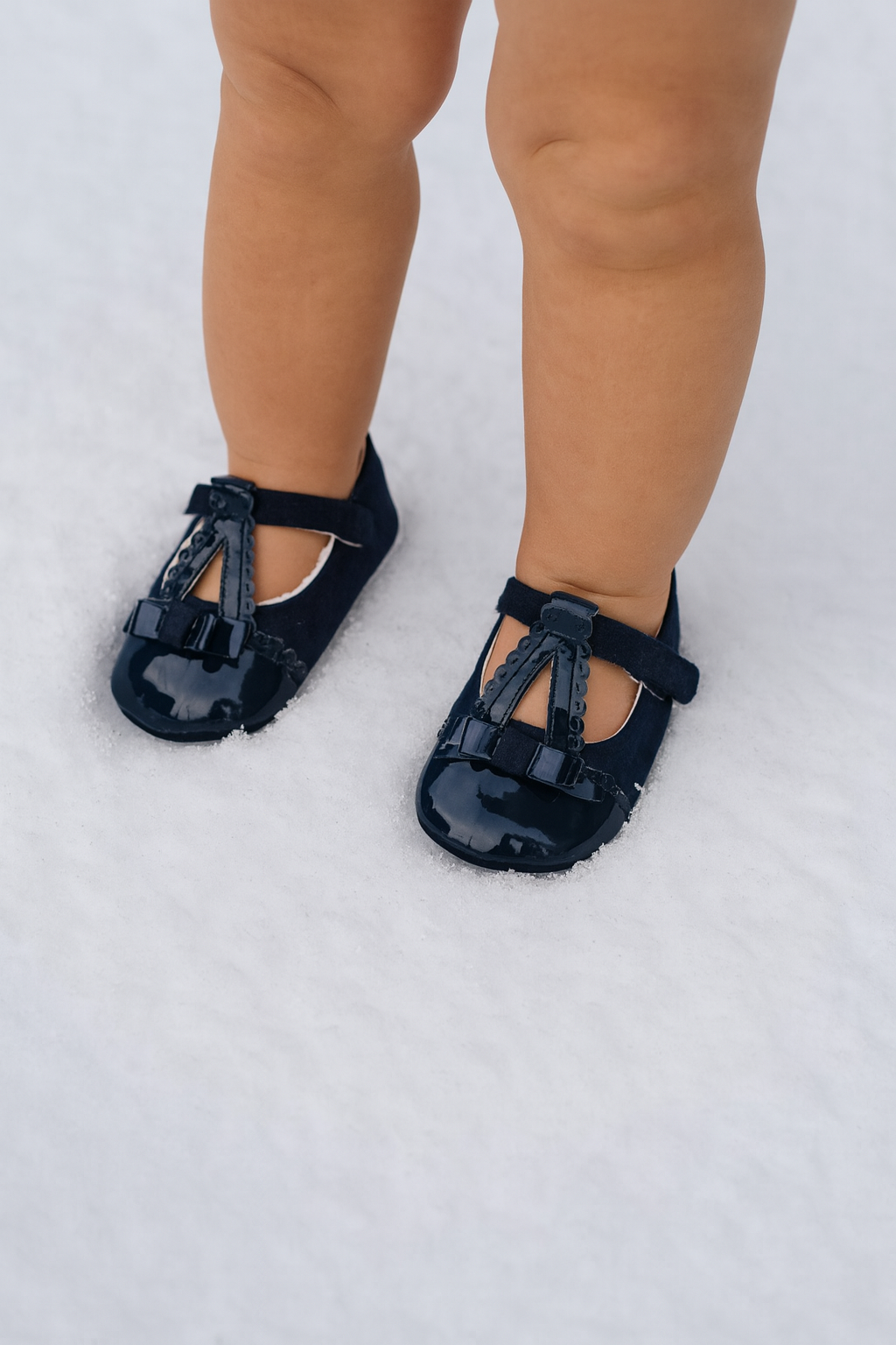 Patent and Velvet Navy Shoe