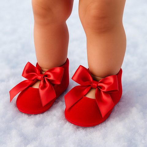 Velvet Red Ballerina Shoe