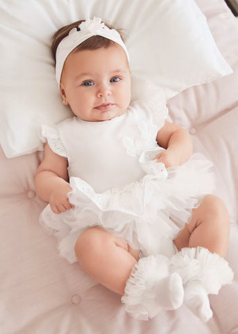 White Tutu Butterfly Romper