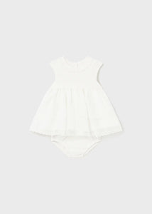 Off-White Knit Lace Dress