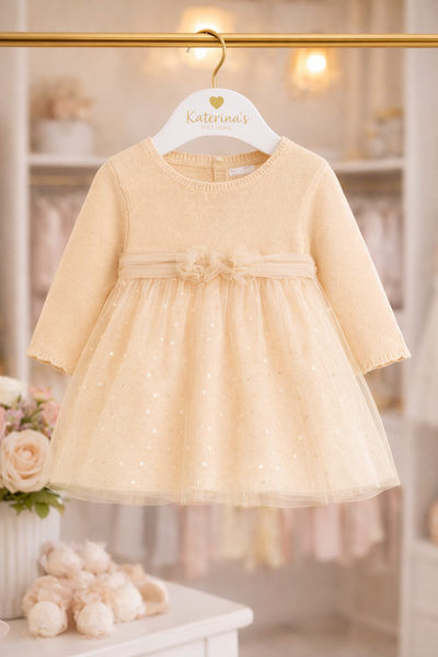 Champagne Polka Dot Dress