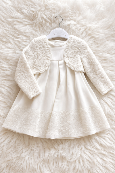 Off-White Wool Cardigan Dress