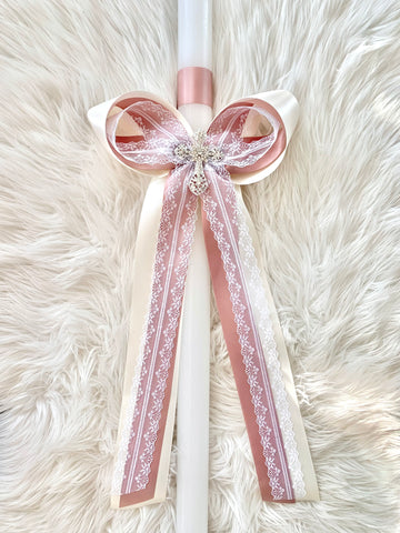 Rose Gold and Ivory Tulle Lambatha