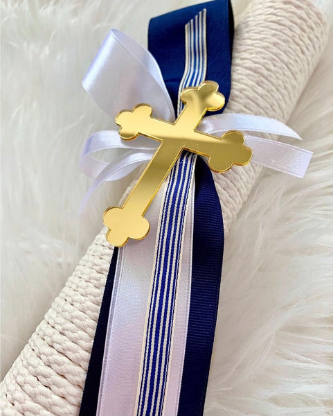 Navy Striped and Off-White cord Lambatha