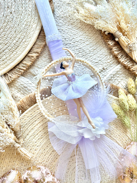 Periwinkle Ballerina Easter Candle