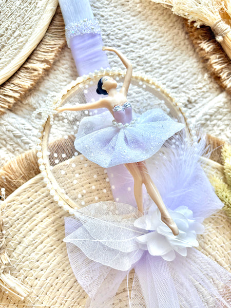 Periwinkle Ballerina Easter Candle