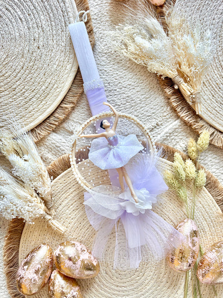 Periwinkle Ballerina Easter Candle