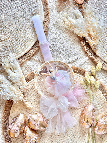 Powder Pink Ballerina Easter Candle