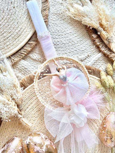 Powder Pink Ballerina Easter Candle