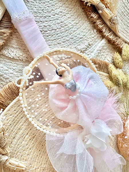 Powder Pink Ballerina Easter Candle