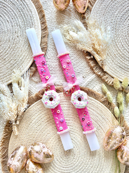 Sprinkle Puff Donut Easter Candle