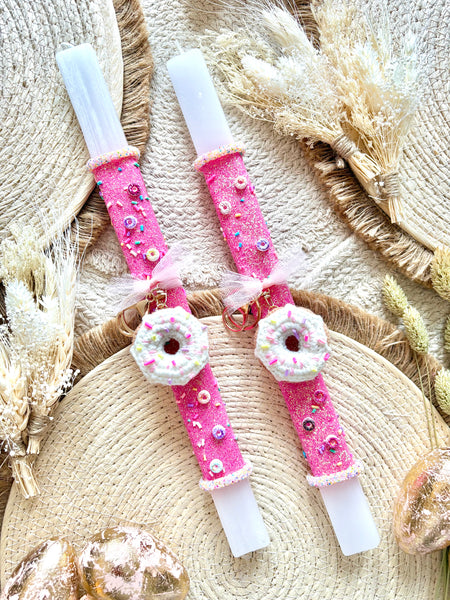 Sprinkle Puff Donut Easter Candle