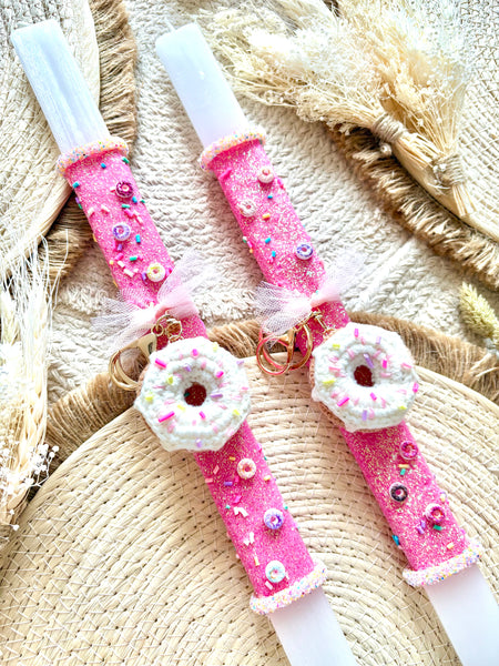 Sprinkle Puff Donut Easter Candle