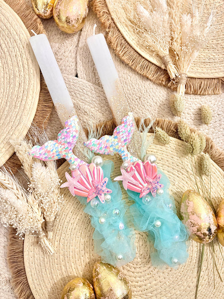 Mermaid Tail Easter Candle