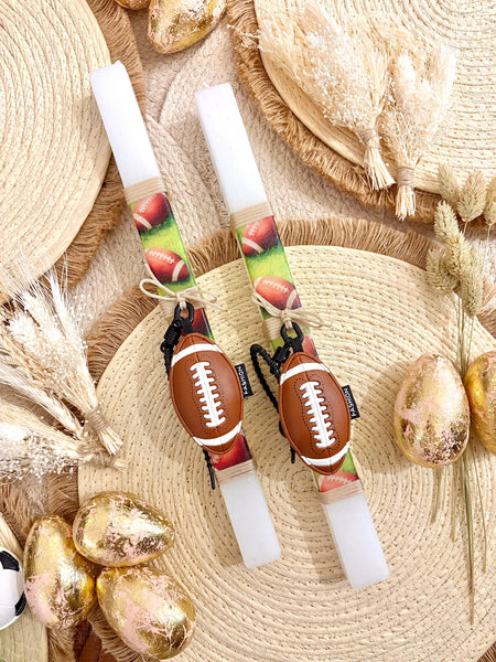 Football Easter Candle