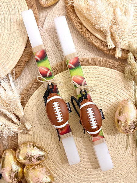 Football Easter Candle