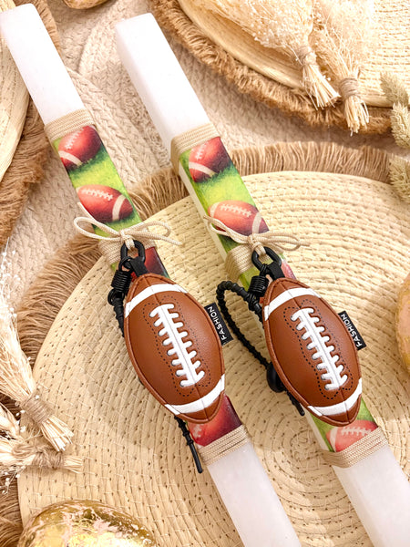 Football Easter Candle