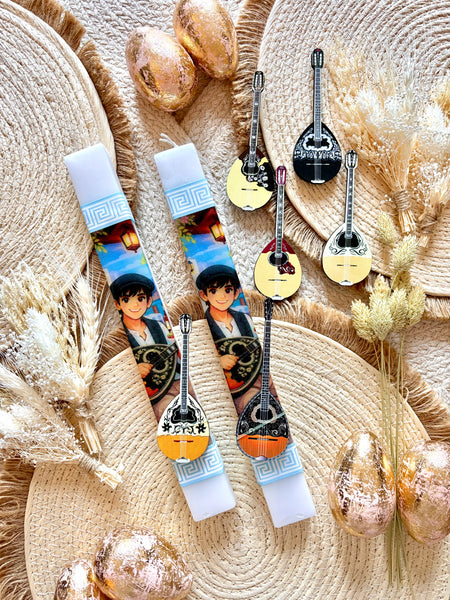 Bouzouki Boy Magnet Easter Candle