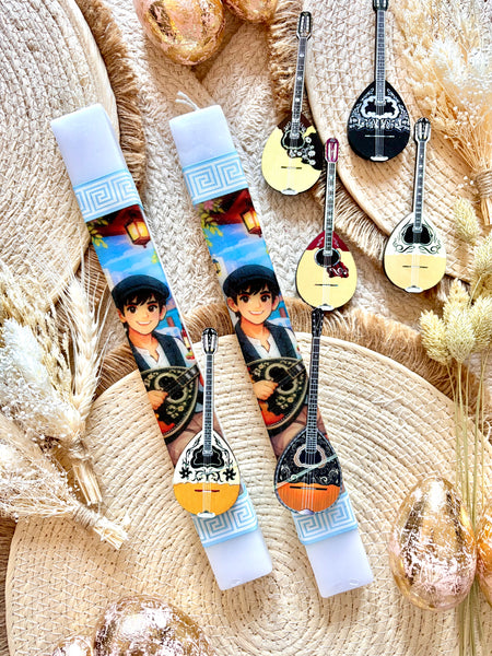 Bouzouki Boy Magnet Easter Candle
