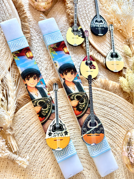 Bouzouki Boy Magnet Easter Candle