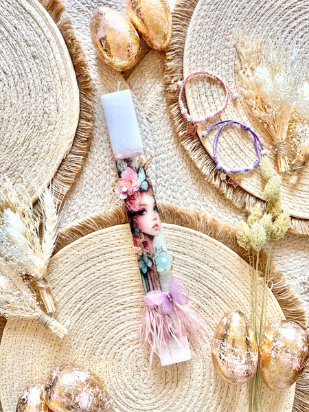 Purple Fairy Princess Bracelet Easter Candle