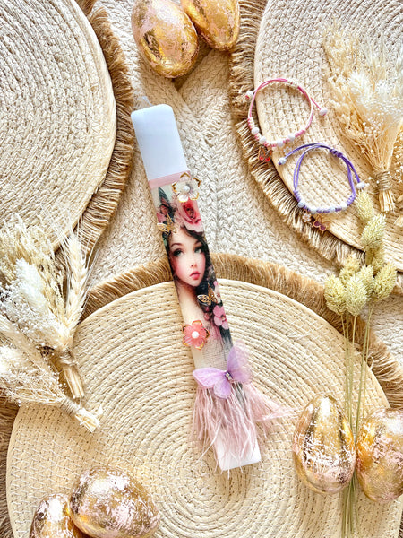 Pink Fairy Princess Bracelet Easter Candle
