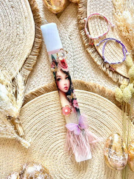 Pink Fairy Princess Bracelet Easter Candle