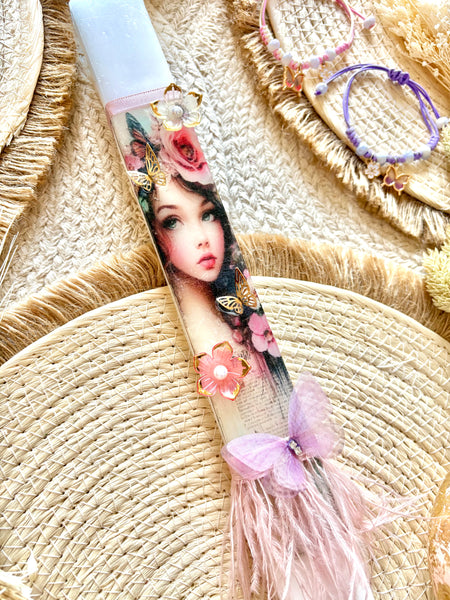 Pink Fairy Princess Bracelet Easter Candle