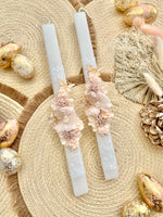 Blush Champagne Butterfly Sparkle Easter Candle