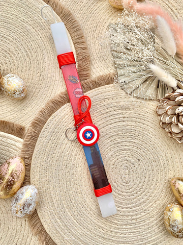 Captain America Comic Keychain Easter Candle