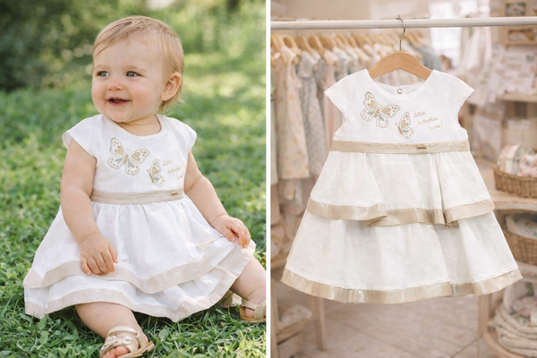 Ruffled Linen Dress