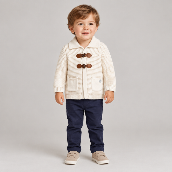 Boy wearing Off-white Knit Cardigan