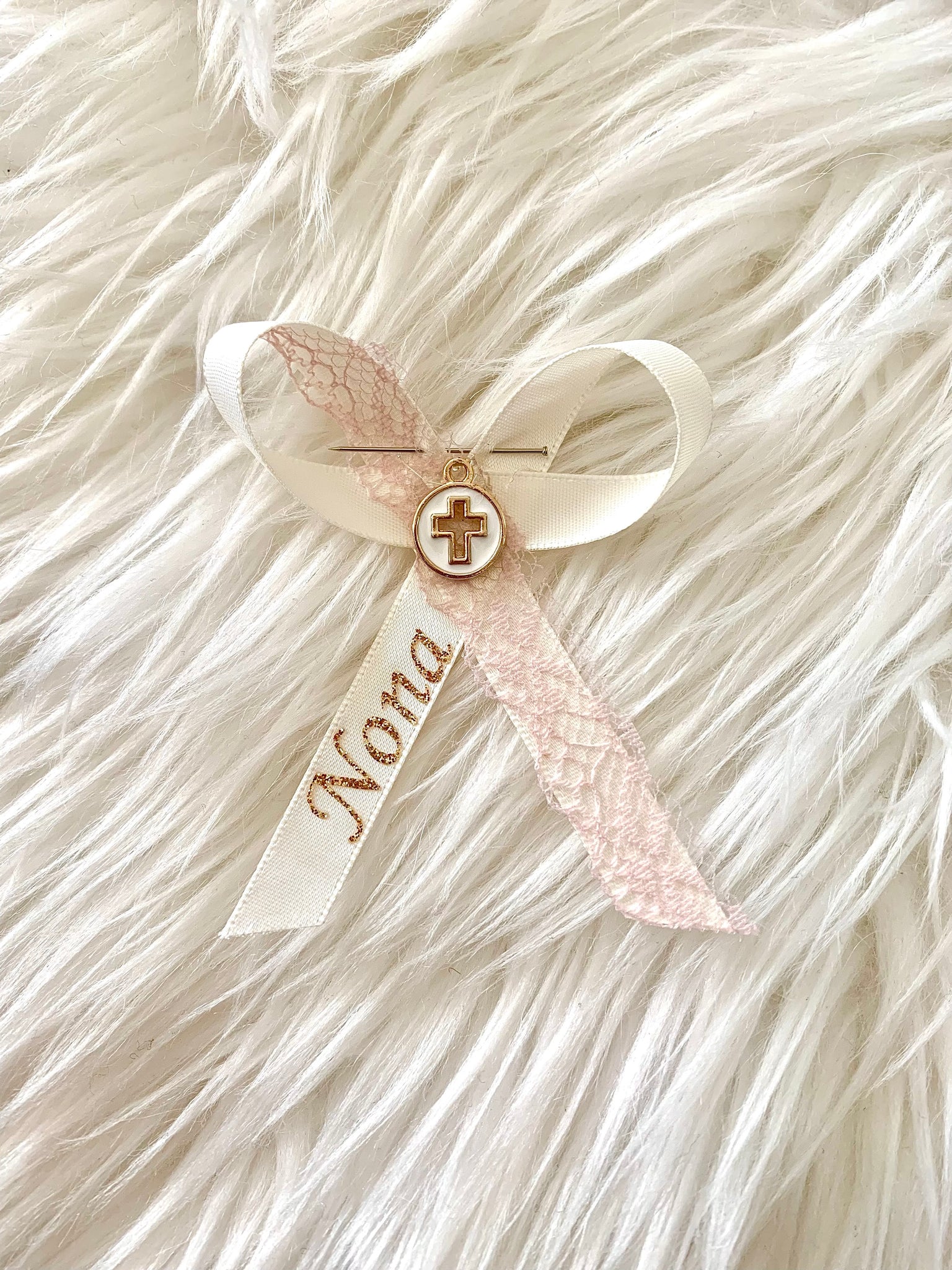 Personalized Nona Ivory and Rose Gold Martyiko/Witness Pin
