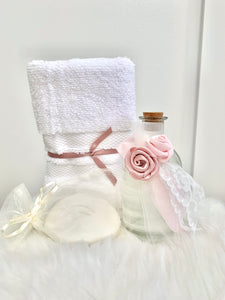 Blush Pink Floral Oil Bottle Set