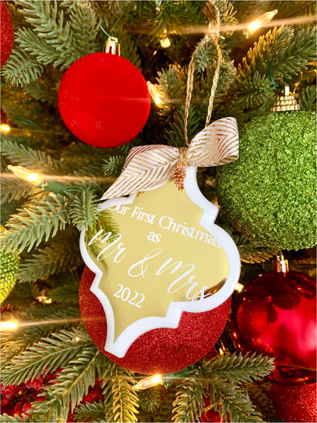 Personalized Mr. & Mrs. Christmas Ornament