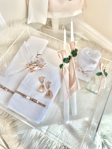 Champagne Eucalyptus 2 small candle Decor Only