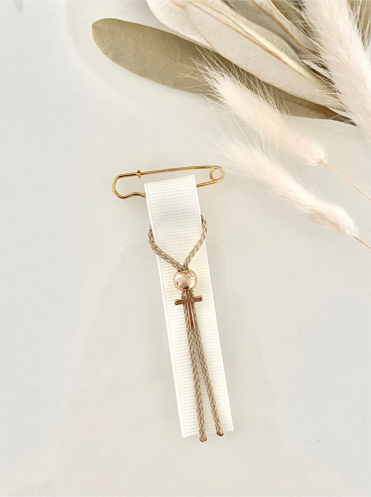 Ivory and Gold Cross Pin Martyiko/Witness Pin