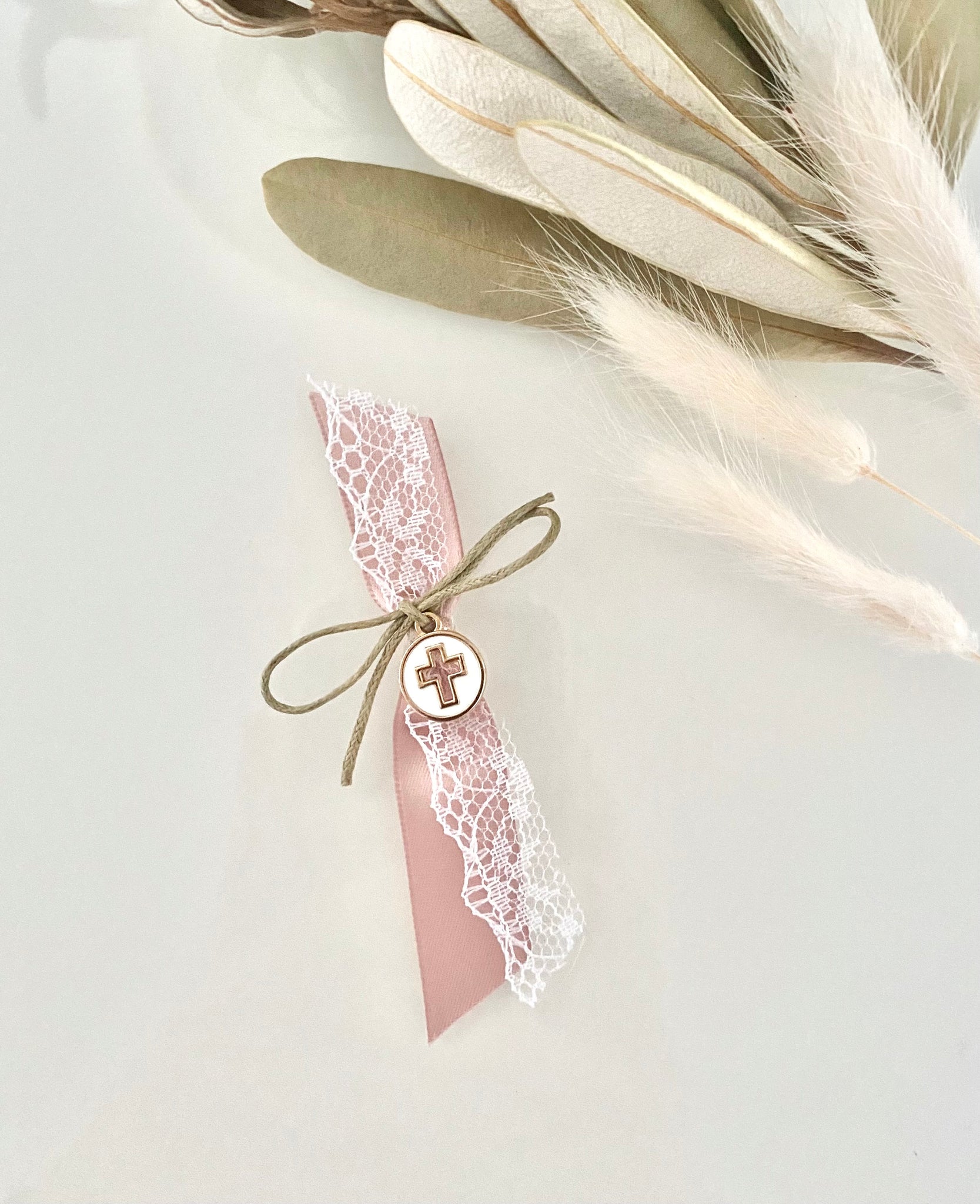 Rose Gold and Lace Cross Martyiko/Witness Pin
