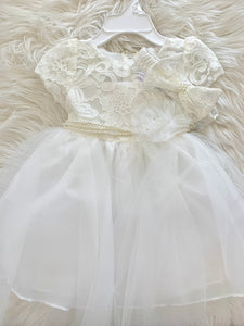 Pearl Belt Lace Dress