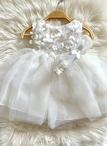 Jolene White Floral Dress