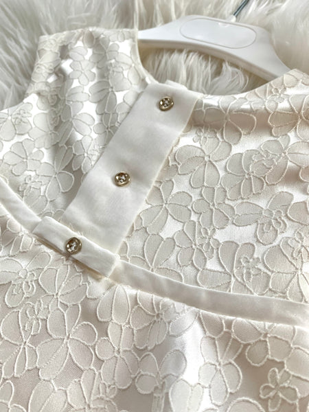 White Floral Print Dress