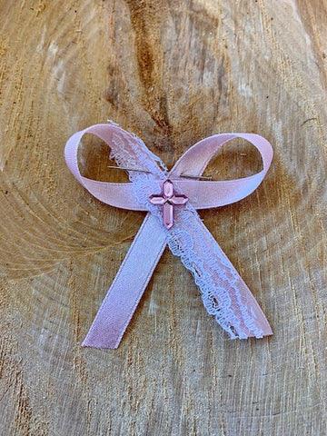 Baby Pink Lace Bow Martyiko/Witness Pin