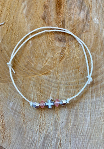Pink and White Bracelet Martyiko/Witness Pin