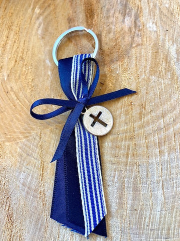 Navy Striped Keychain Martyiko/Witness Pin